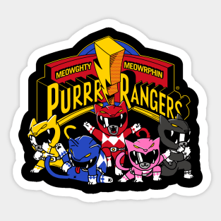 Purrr Rangers Cat Shirt Sticker